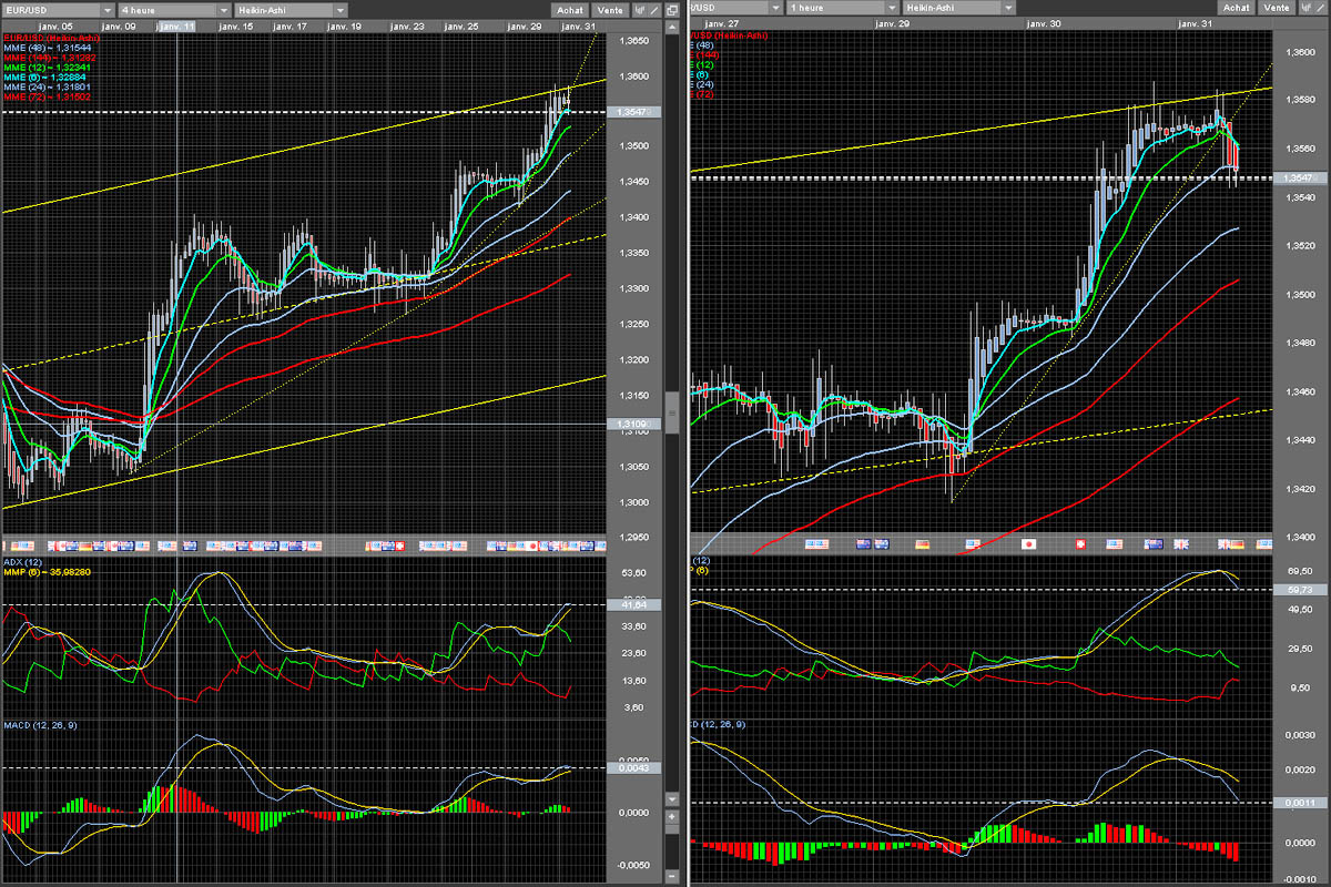 EUR/USD pour le 31 janvier 2013 EUR/USD pour le 31 janvier 2013